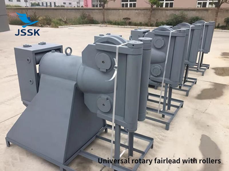 雙滑輪360°旋轉導纜器帶四滾柱